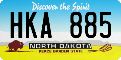 ND license plate HKA885