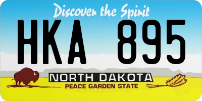 ND license plate HKA895