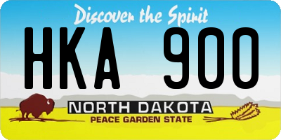 ND license plate HKA900