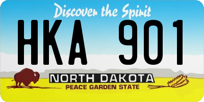 ND license plate HKA901