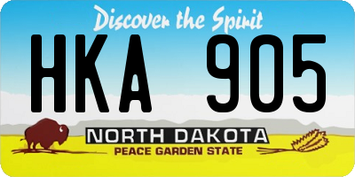 ND license plate HKA905