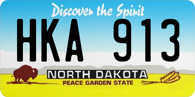 ND license plate HKA913