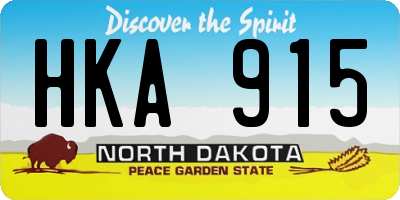 ND license plate HKA915