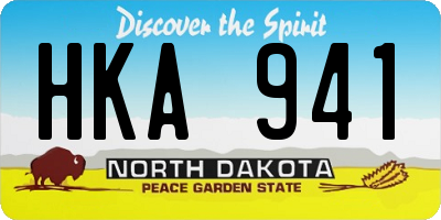 ND license plate HKA941