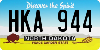 ND license plate HKA944