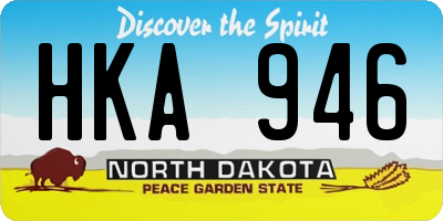 ND license plate HKA946