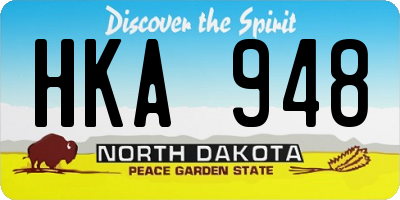 ND license plate HKA948