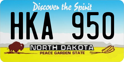 ND license plate HKA950