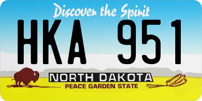 ND license plate HKA951