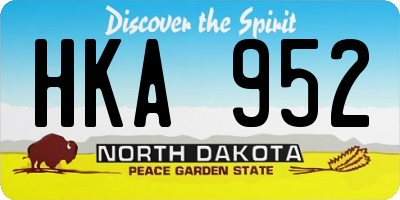 ND license plate HKA952