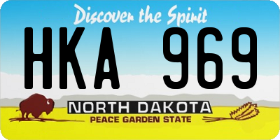 ND license plate HKA969