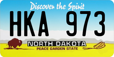 ND license plate HKA973