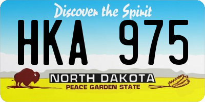 ND license plate HKA975
