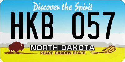 ND license plate HKB057