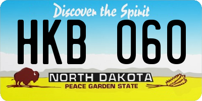 ND license plate HKB060