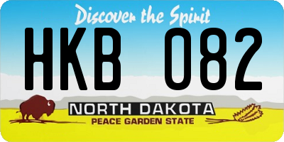 ND license plate HKB082