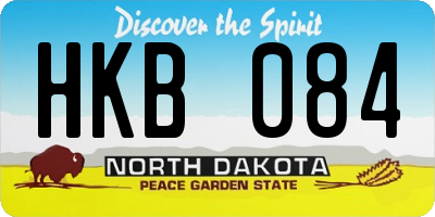 ND license plate HKB084