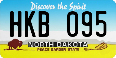 ND license plate HKB095
