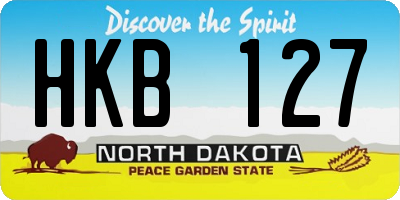 ND license plate HKB127