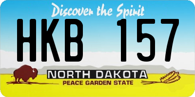 ND license plate HKB157