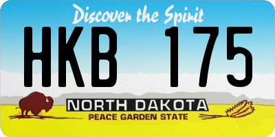 ND license plate HKB175
