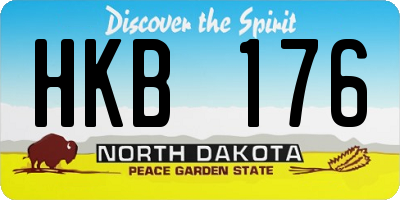 ND license plate HKB176