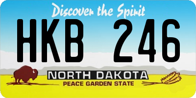 ND license plate HKB246