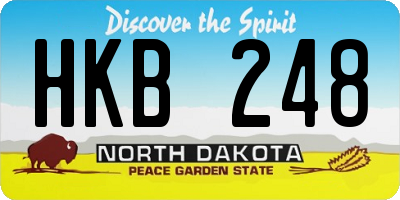 ND license plate HKB248