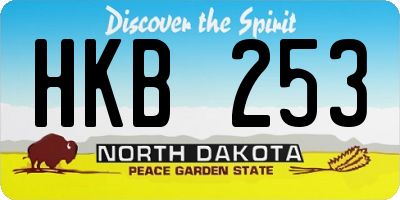 ND license plate HKB253