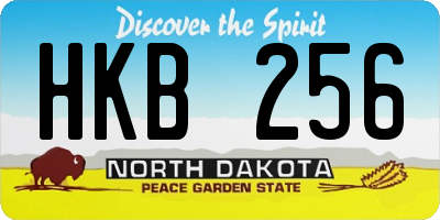ND license plate HKB256