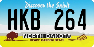 ND license plate HKB264