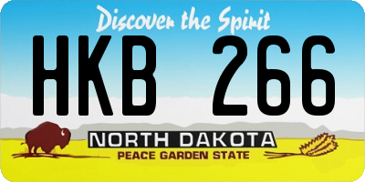 ND license plate HKB266