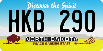ND license plate HKB290