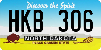 ND license plate HKB306