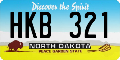 ND license plate HKB321