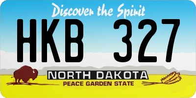 ND license plate HKB327