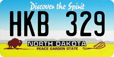ND license plate HKB329