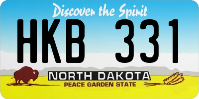 ND license plate HKB331
