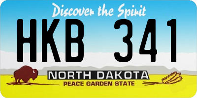 ND license plate HKB341