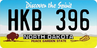 ND license plate HKB396