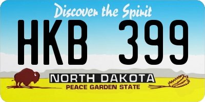 ND license plate HKB399