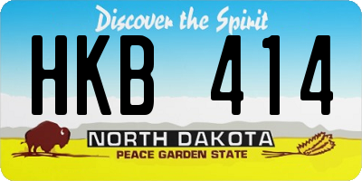 ND license plate HKB414