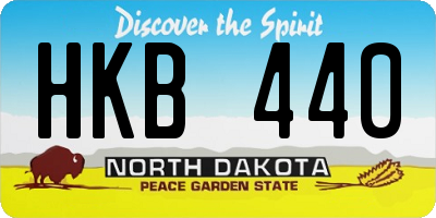 ND license plate HKB440