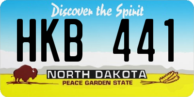 ND license plate HKB441