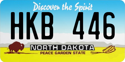 ND license plate HKB446