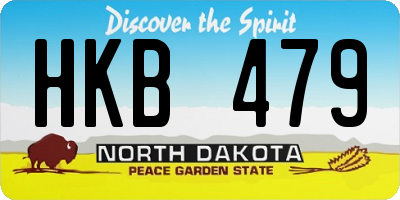ND license plate HKB479
