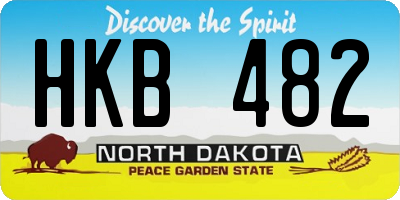 ND license plate HKB482