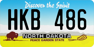 ND license plate HKB486