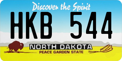 ND license plate HKB544
