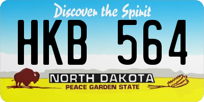 ND license plate HKB564